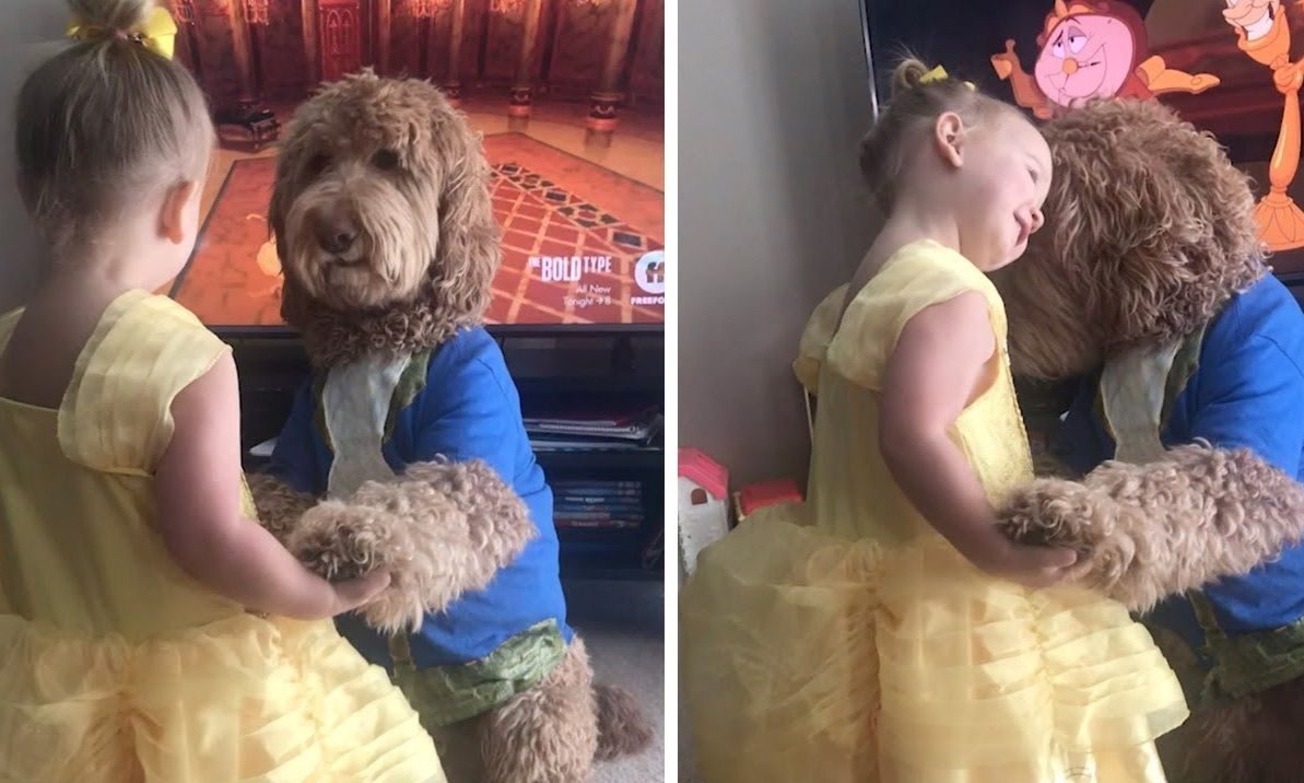 Viral βίντεο: 3χρονη χορεύει με το σκύλο της το τραγούδι της ταινίας «Η Πεντάμορφη και το Τέρας»