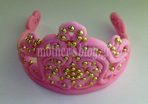 My cakes - My Hobby: Φτιάχνουμε την πιο γλυκιά τιάρα για τη τούρτα της μικρής μας πριγκίπισσας!