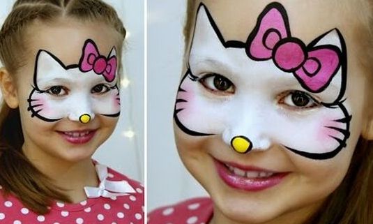 Hello Kitty: Αποκριάτικο face painting για κορίτσια (vid)