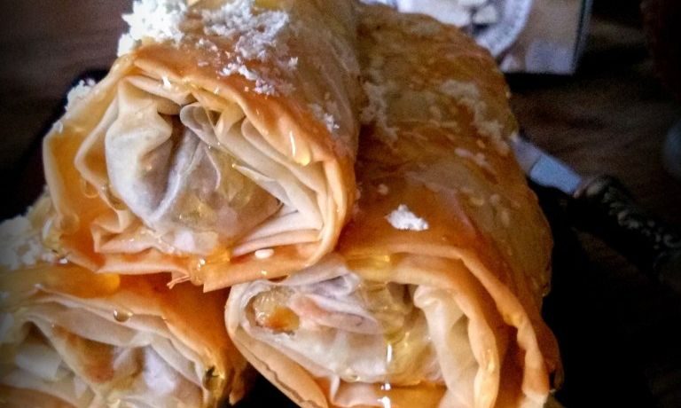 Νηστίσιμα μηλοπιτάκια φλογέρες με χαλβά βανίλια