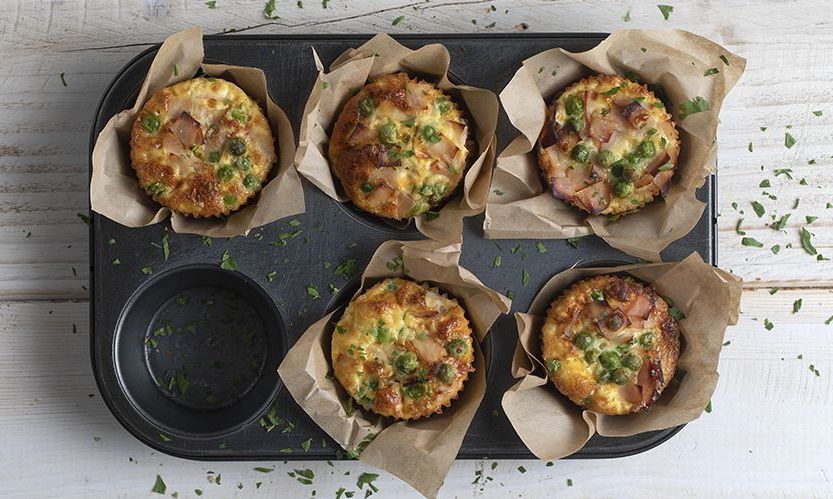 Muffins με γαλοπούλα και αρακά - Δείτε πώς θα τα φτιάξετε