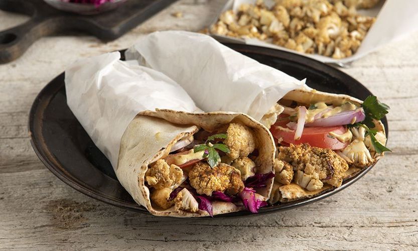 Vegan γύρος από κουνουπίδι - Πικάντικος και διαφορετικός