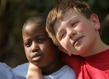 black and white boys