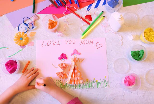 bigstock Child Making Homemade Greeting 417930610