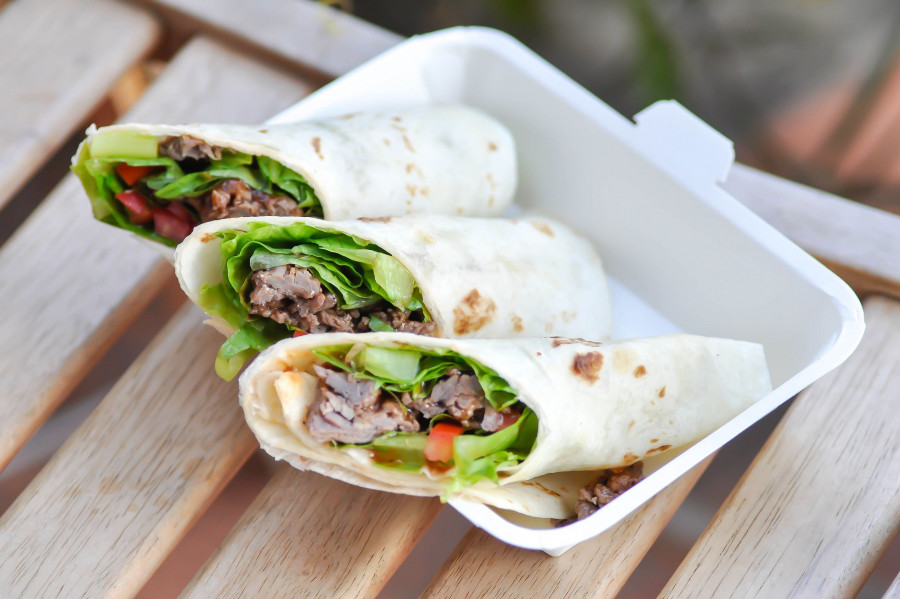 Kebab ,pork Wraps Or Taco Or Vegetable Roll Or Mexican Rolls Or Beef Wraps